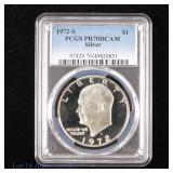1972-S USA Silver Proof IKE $1 (PCGS PR70 DCAM)
