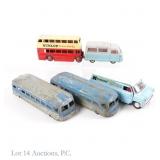 Vintage TootsieToy, Dinky Toys Die Cast Busses (5)