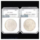 1878-7F & 1889 Silver Morgan $1 (PCI), 2