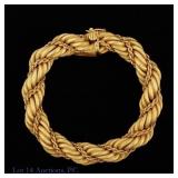 Tiffany & Co 18k Y. Gold HVY Twisted Rope Bracelet