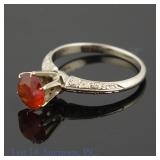 14k White Gold Ring w/ Citrine