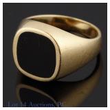 14k Yellow Gold & Onyx Ring