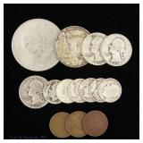 US & UK Various Silver, Clad & Copper Coins (14)