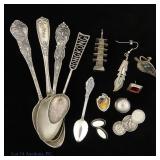 Sterling Silver Spoons, Loose Jewelry, Coins