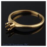 14k Yellow Gold Ring w/ Missing Stone