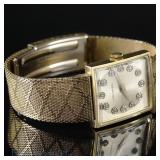 14k Y. Gold & Diamond Men's Longines Tank Watch