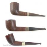 Cellini Tobacco Pipes w/ Silver Bands (3)