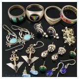 Sterling Silver Earrings & Rings