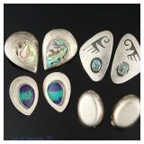 Vintage Sterling Silver Clip On Earrings