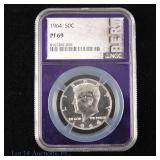 1964 US Kennedy Silver Half Dollar (NGC PF69)