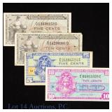 1950s US Military Payment Certificates (4)
