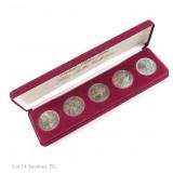 1883 - 1889 USA 90%-Silver Morgan Dollar Set (5)