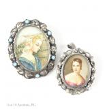 800 Silver Victorian Style Mini Portraits