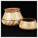 Two Peruvian Shipibo-Conibo Polychrome Vessels