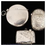 Antique Sterling Silver Vesta Cases / Match Safes