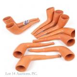 Goedewaagen 4' Clay Tobacco Pipes, Unsmoked (10)