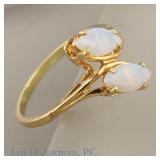 14k(?) Yellow Gold Ring w/ Opals