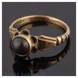 10k(?) Yellow Gold Ring w/ Green Stone