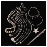 Sterling Silver Necklaces, Bracelets & Parker Pen