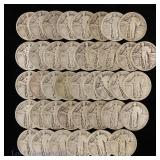 1925-1930 US Silver S/L 25c (*Full 4 Digits), 40