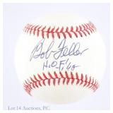 Bob Feller Signed Baseball + Art Ball