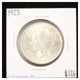 1923 (P) USA 90%-Silver Peace Dollar (BU)