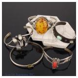 Sterling Silver Cuff Bracelets (5)