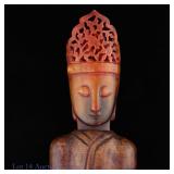 Chinese Carved Horn Guanyin Bust
