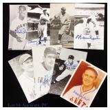 NY - SF Giants Signed Postcards / Pics (8)