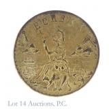 1885 US Rnd Calif. 1/2 Gold Charm