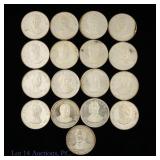US 92.5%-Silver Presidents Medals ASW 16.4 Oz, 17