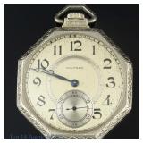14k Two Tone Gold Waltham Pocket Watch, C 1925