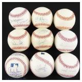Assortment Of Signed Baseballs (9)