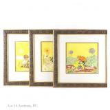 Set of 3 Susan Perl Original Illustrations