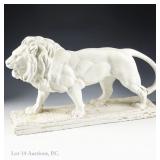 Lion - Painted Wood Sculpture