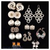 Silver Earrings, Mostly Sterling