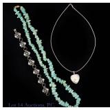 Sterling Bracelet & Necklace, Turquoise Necklace