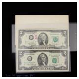1976 US $2 FRN w/ C/Ns & FDOI PMs (CU), 11