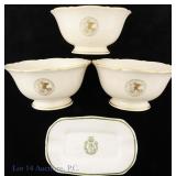 Pickard Governors Bowls (3) & Grife & Escoda Tray