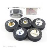 Signed Hockey Pucks (6)