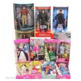NIB Barbie, Elvis, J. Dean & Santa Dolls (14)