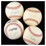 Cubs HOF Legends Signed Baseballs (4)