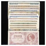 1930 - 1946 Hungary Various Banknotes (14)