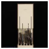 Vintage Cutco 5 Pc Knife Set W Wall Mount Holder