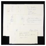 Negro League Player Autographs (28 Index Cards)