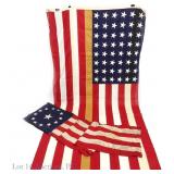 48 Star Gold Stripe Casket Flag & 13 Star Flag