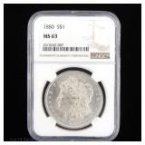 1880 (P) Silver Morgan Dollar (NGC MS63)