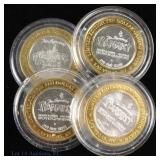 US 99% Silver Stardust Gaming Tokens (4)