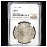 1882-S US Silver Morgan Dollar (NGC MS 65)