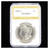 1889-S US Silver Morgan Dollar (Scarce)